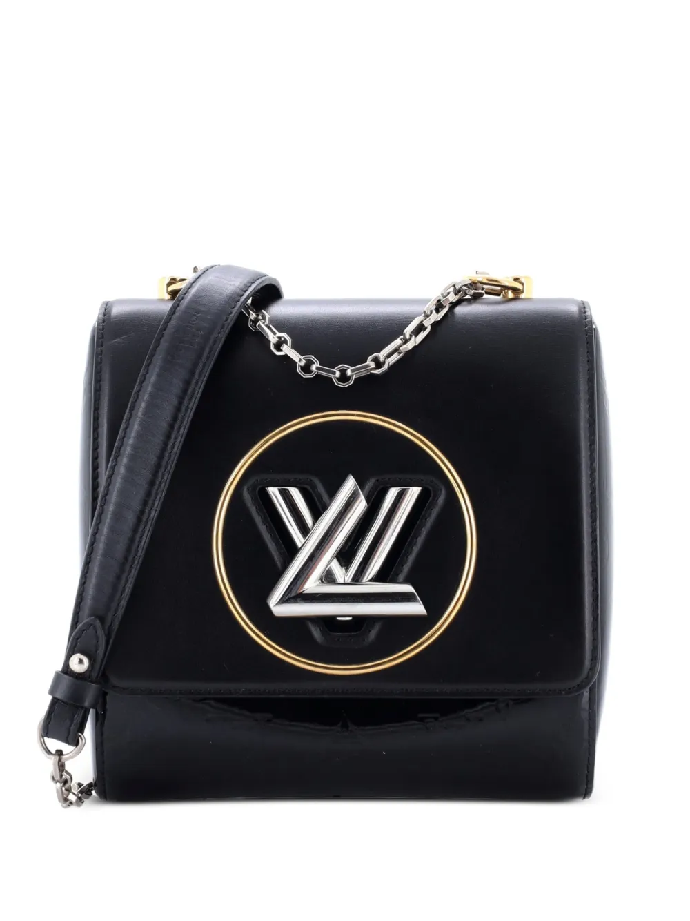 Louis Vuitton Pre-Owned Pochette Twist Handbag Leather with Monogram Vernis shoulder bag - Nero