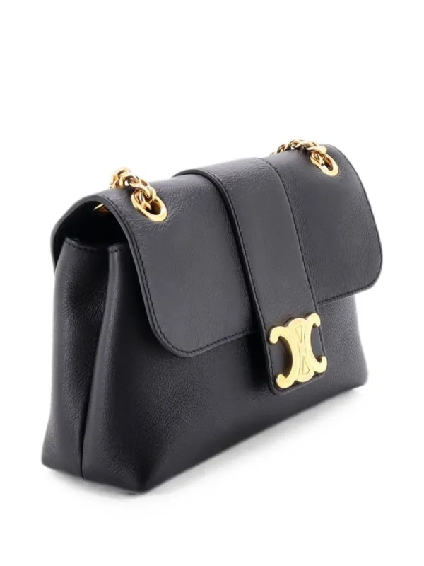 バッグ CELINE Celine Pre-Owned Victoire Flap Leather Teen Shoulder Bag | Black