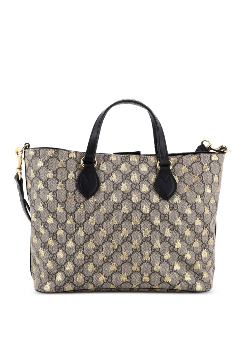 Gucci Pre-Owned Borsa tote convertibile piccola in tela cerata GG con stampa - Marrone