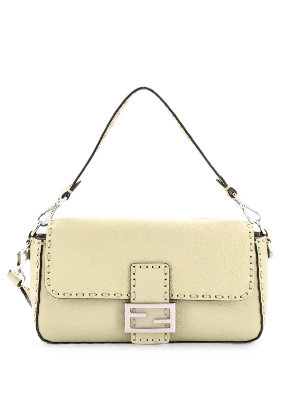 Fendi Pre-Owned Borsa a spalla Selleria Baguette NM media in pelle - Verde
