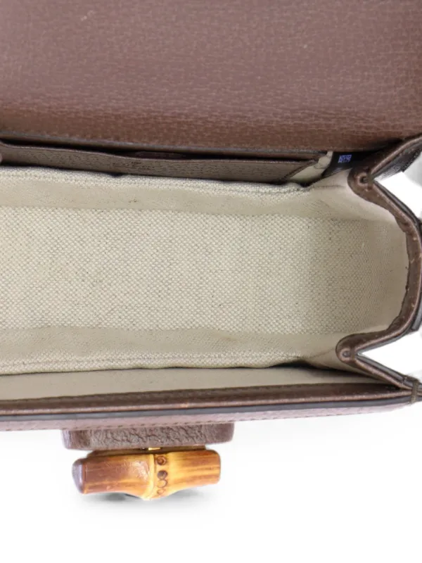 Gucci Pre-Owned バンブー1947 トップハンドル ジャンボ GGキャンバス