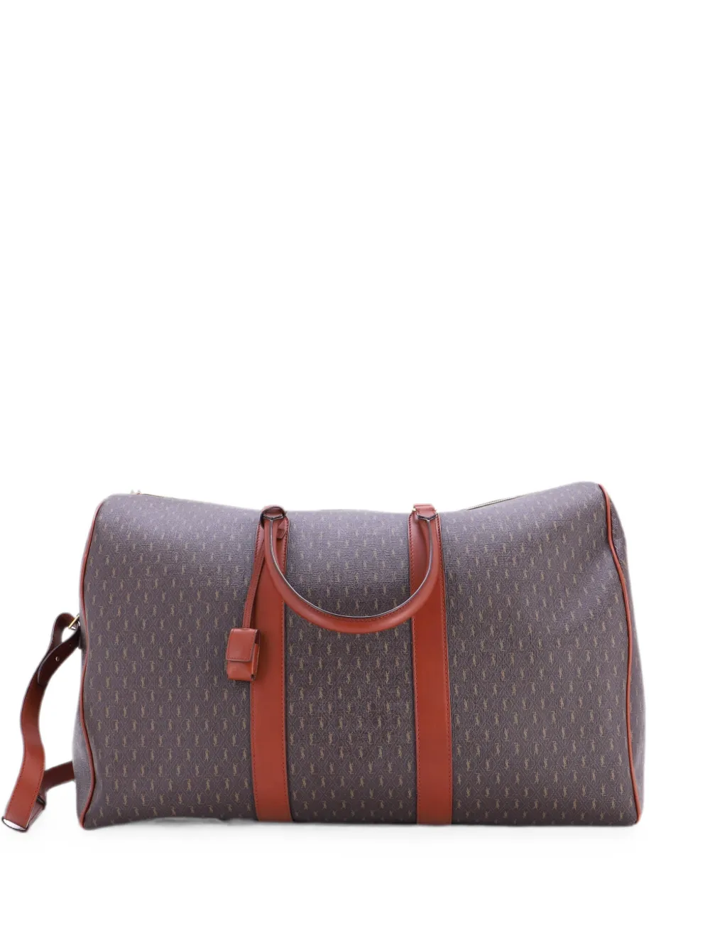 Saint Laurent Pre-Owned Borsone Le Monogramme medio in tela cerata e pelle 72H - Marrone