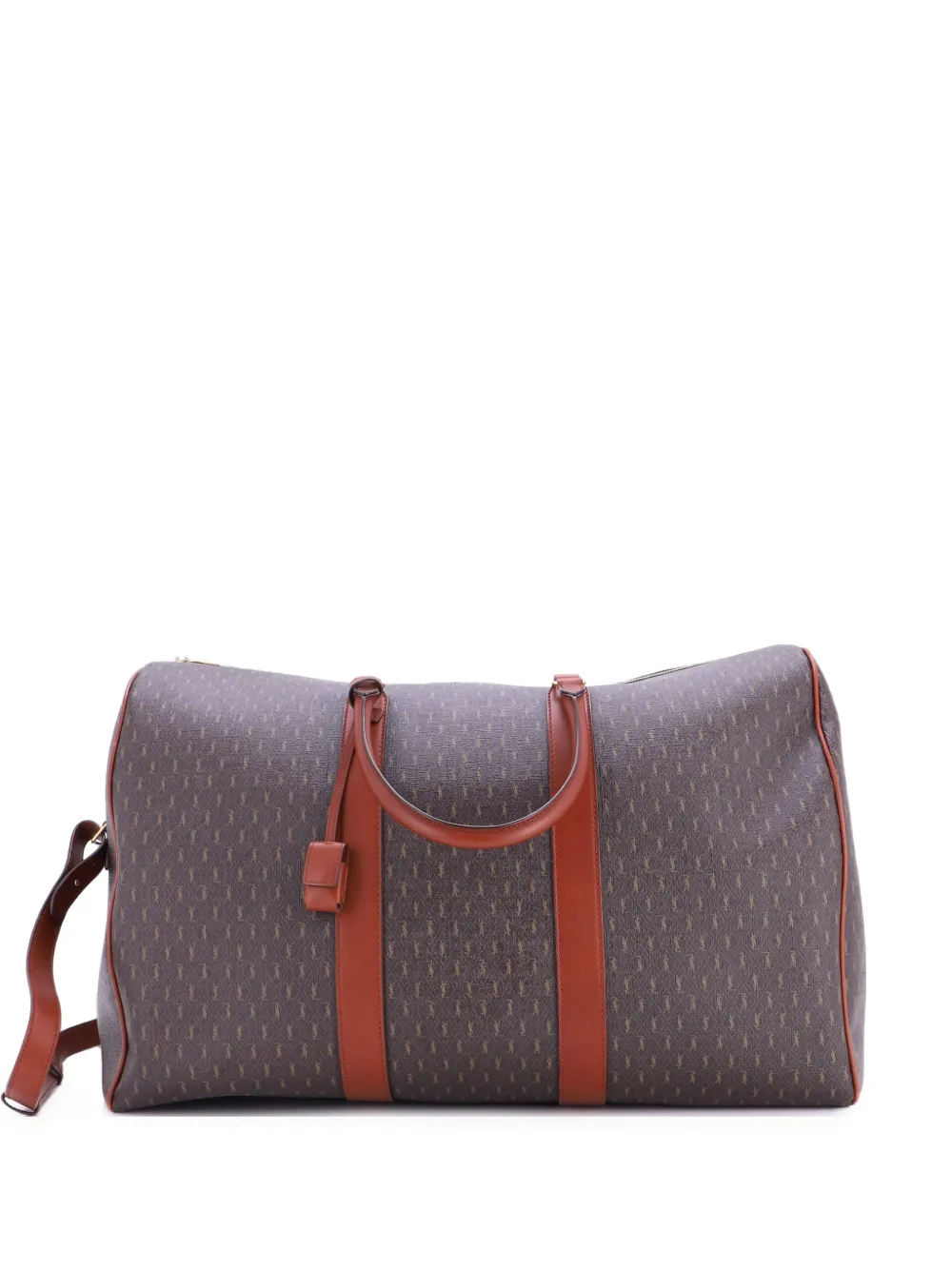 Saint Laurent Pre-Owned Borsone Le Monogramme medio in tela cerata e pelle 72H - Marrone