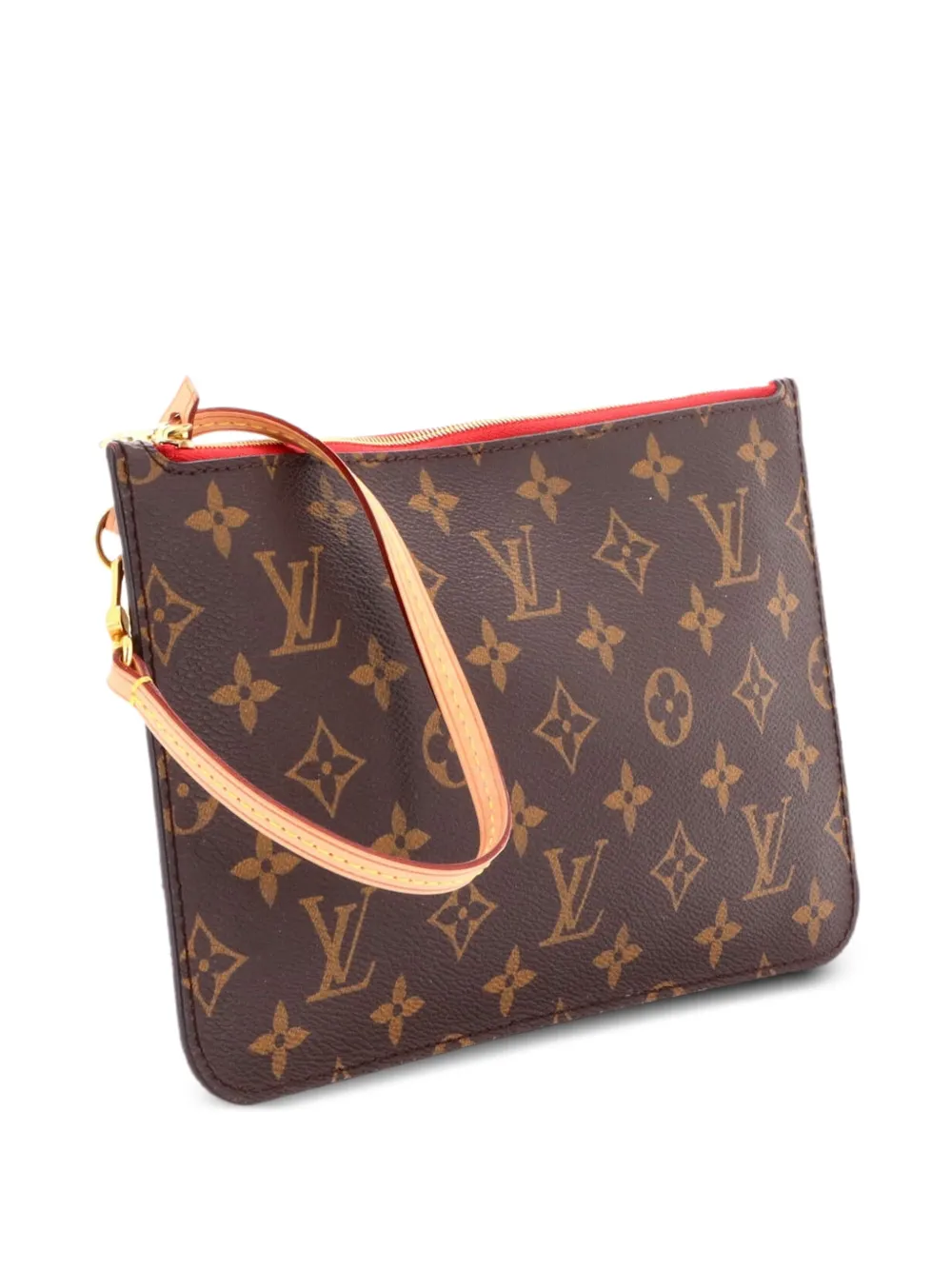Louis Vuitton Pre-Owned Pouch Neverfull Pochette grande in tela con monogramma - Marrone