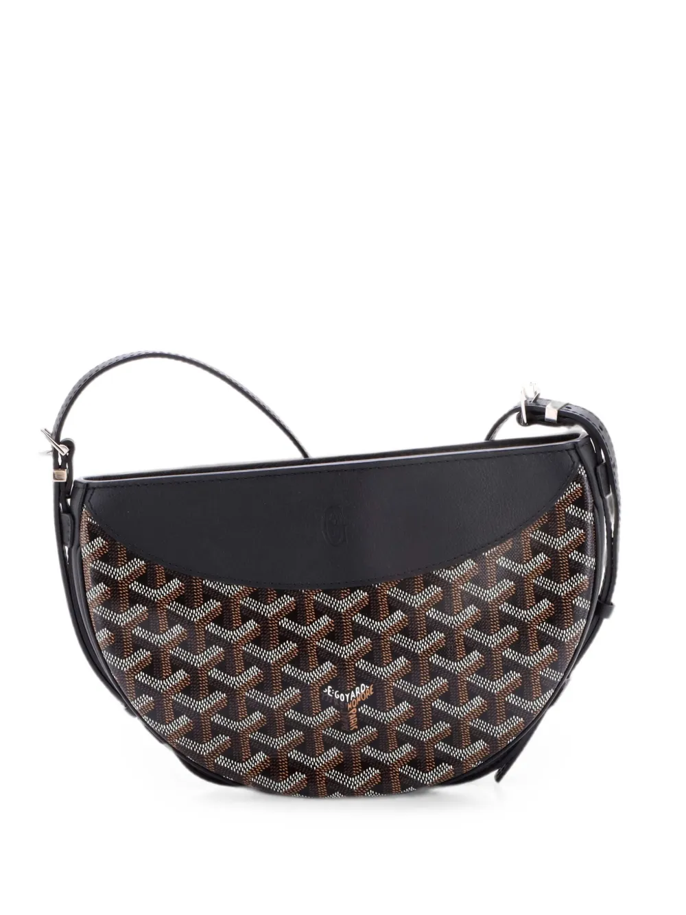 Goyard Pre-Owned Hirondelle Schultertasche aus Canvas und Leder - Schwarz