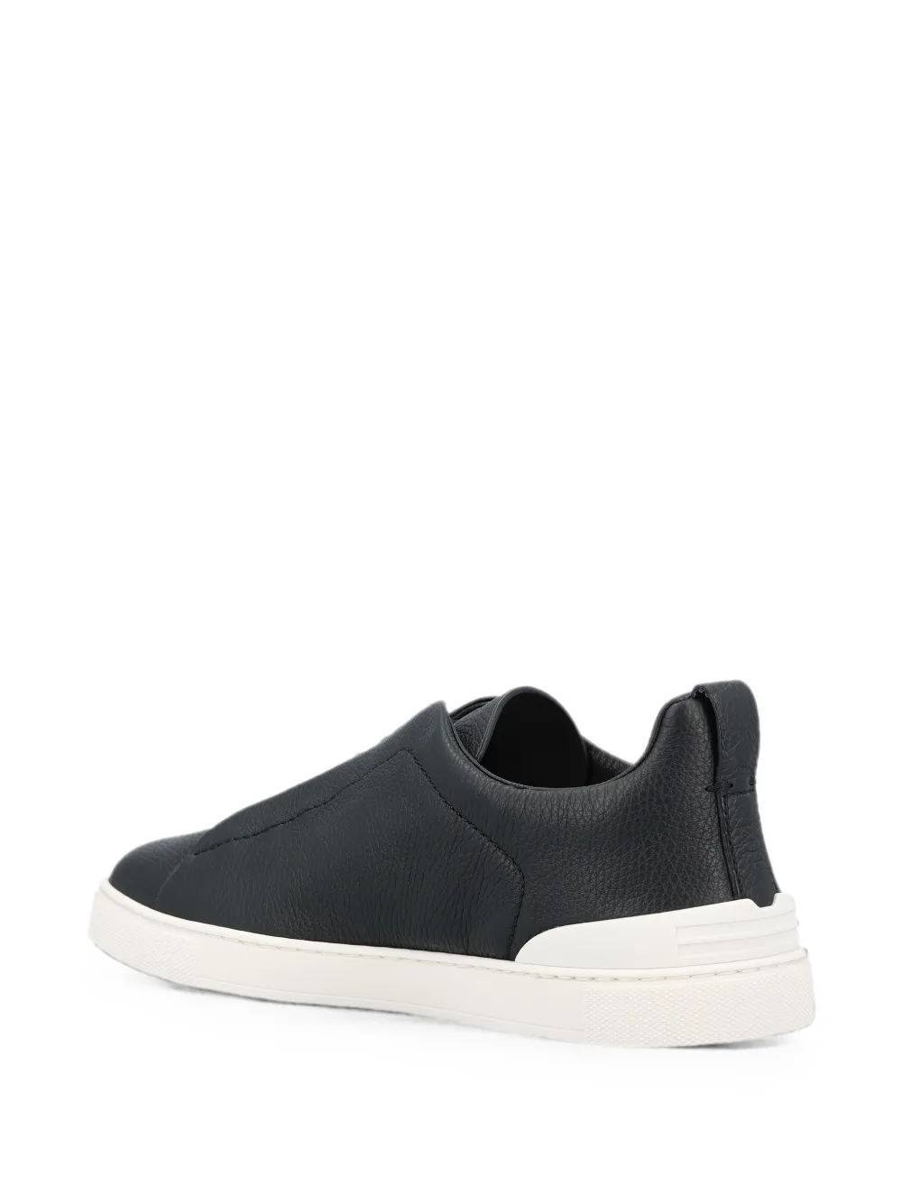 Zegna Triple Stitch leather sneakers Zwart