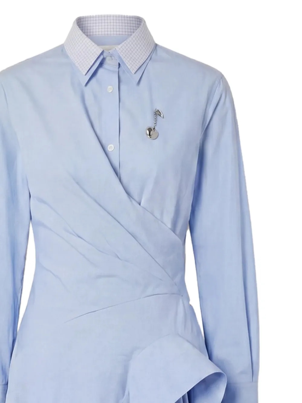 Monse Blousejurk met cascade-detail Blauw