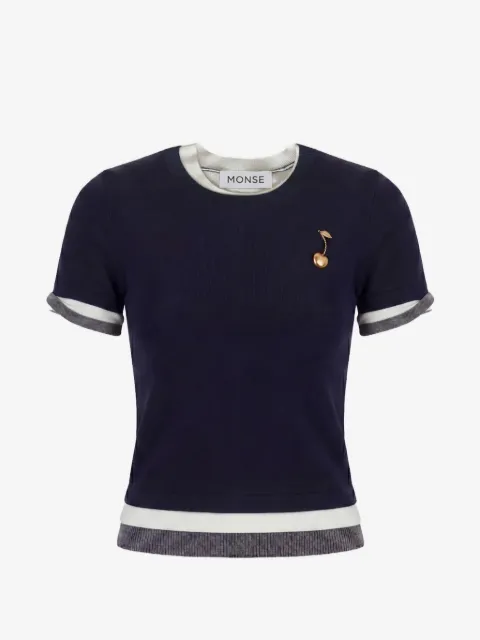 Monse triple-layer cherry-motif T-shirt 