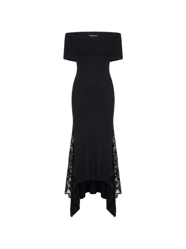 Monse off-shoulder Asymmetric Dress | Black