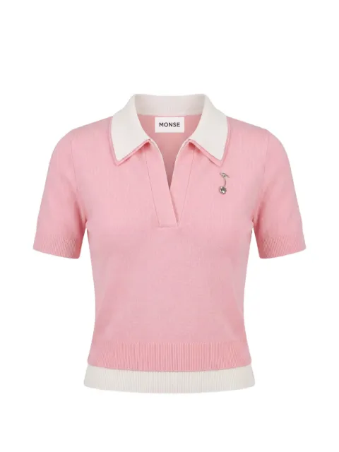 Monse double-collar polo top
