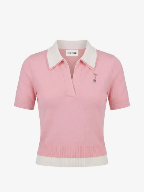 Monse double-collar polo top