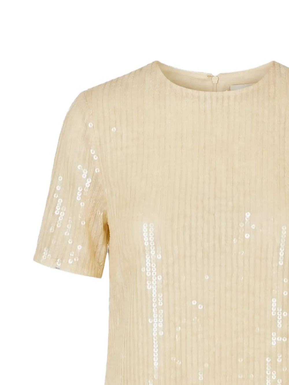 Monse Mini-jurk met kanten afwerking en pailletten Geel