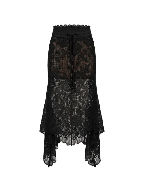 Monse lace drawstring-waistband midi skirt