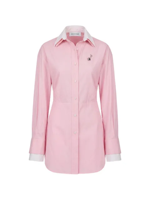 Monse back bunny ear-tied shirt dress