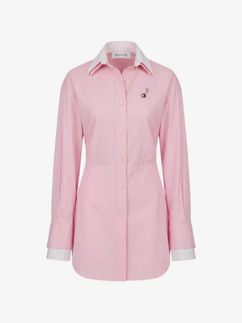 Monse back bunny ear-tied shirt dress