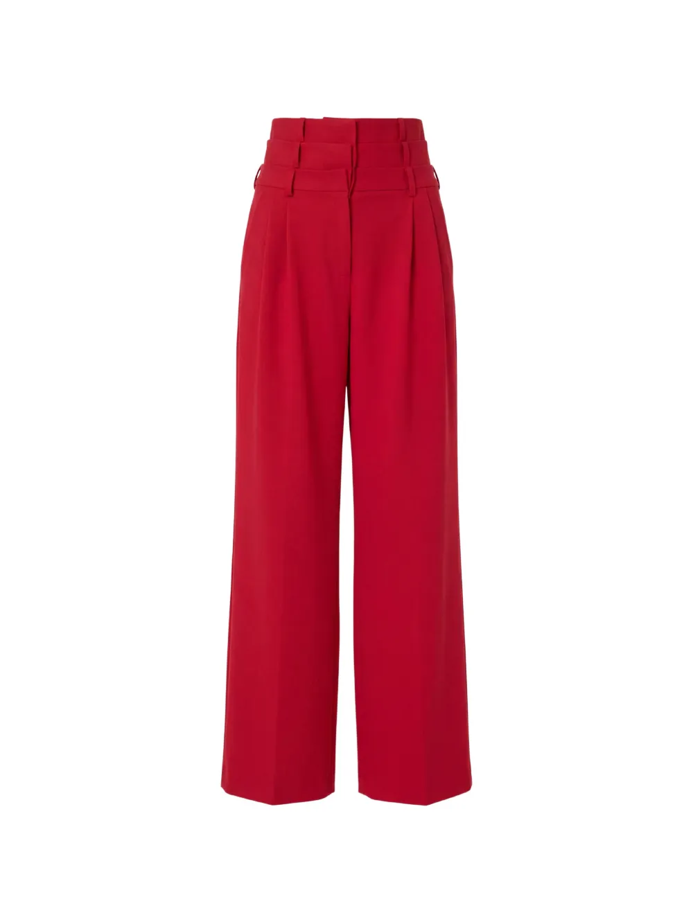 Monse triple-waistband pleated trousers - Rosso