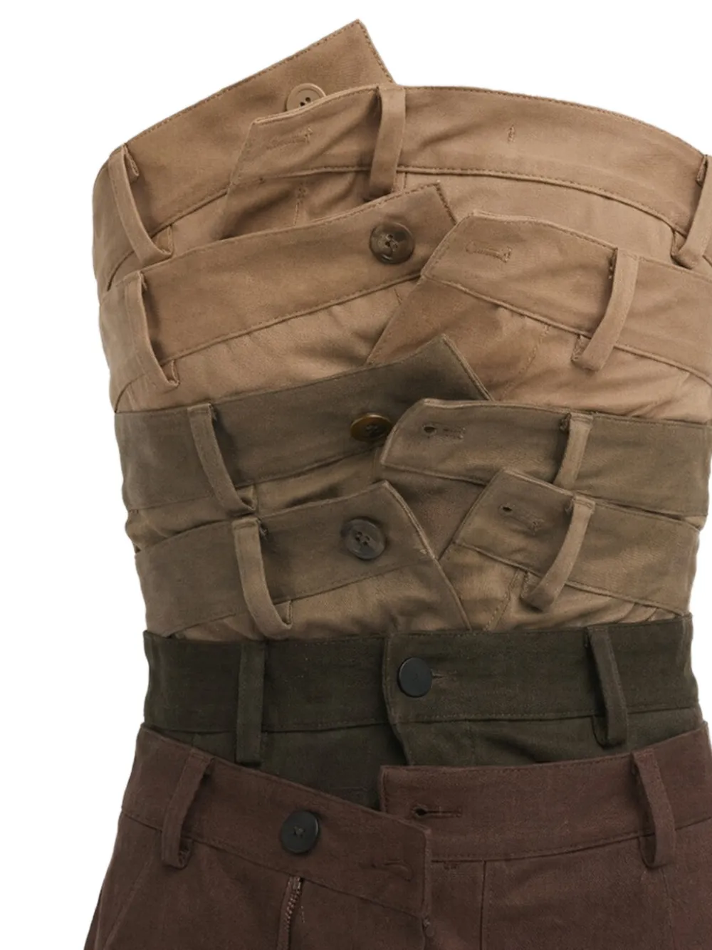 Monse Korsettop met gelaagde tailleband Bruin