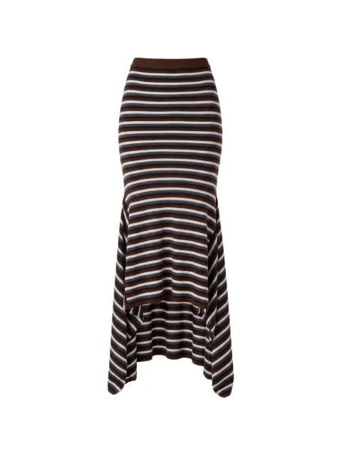 Monse striped cascade midi skirt