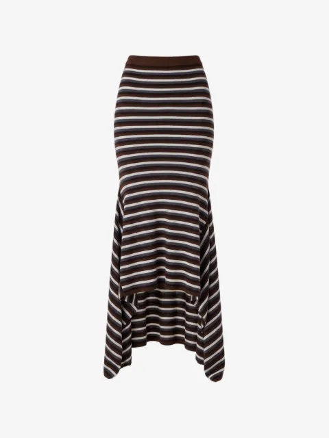 Monse striped cascade midi skirt