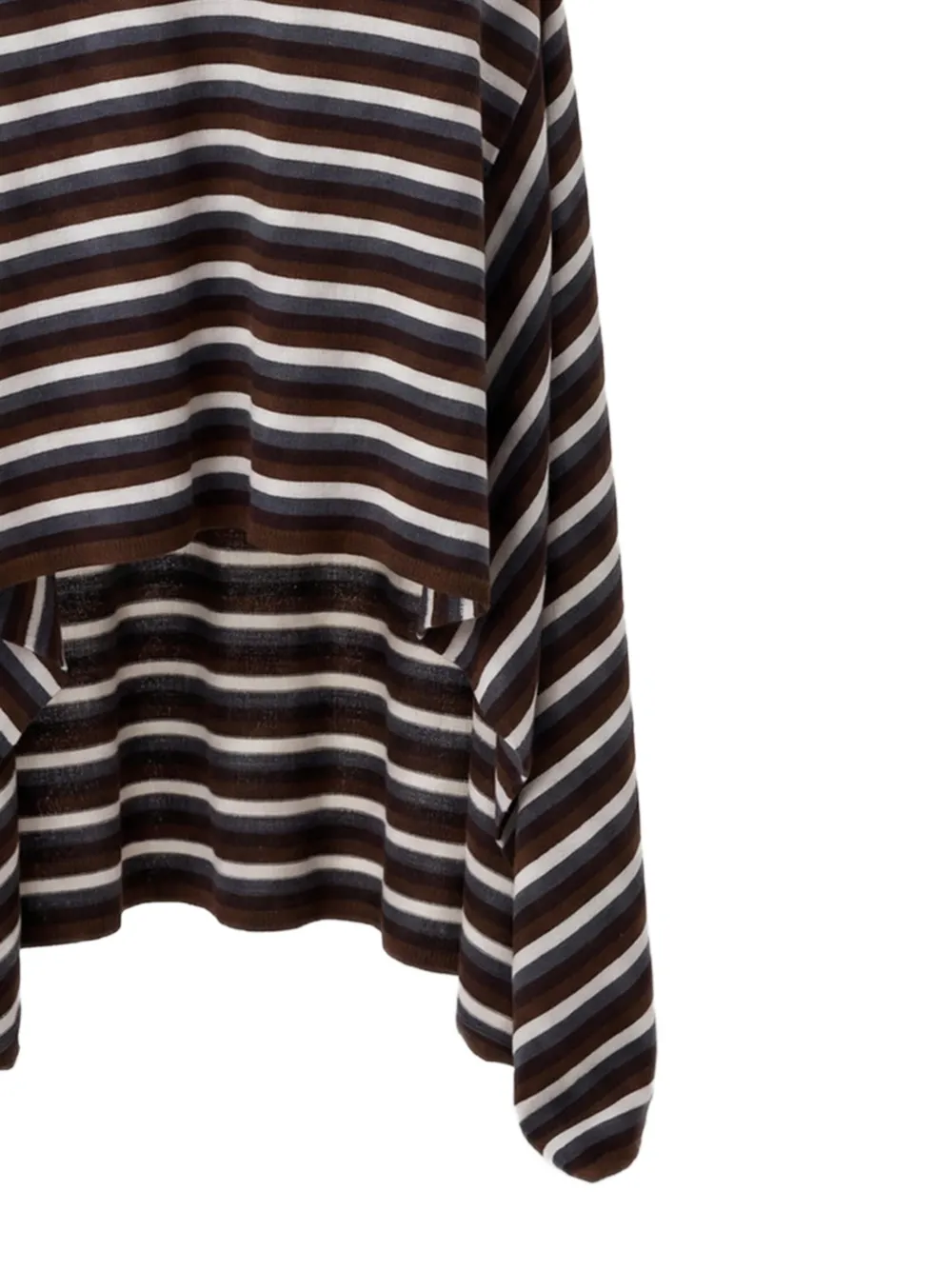 Monse Gestreepte cascade midi-rok Bruin