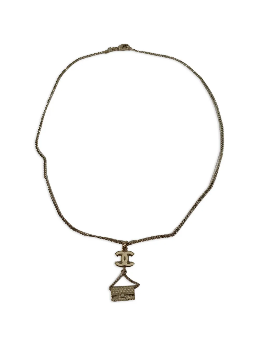 CHANEL Pre-Owned Collana con pendente CC 2003 - Oro