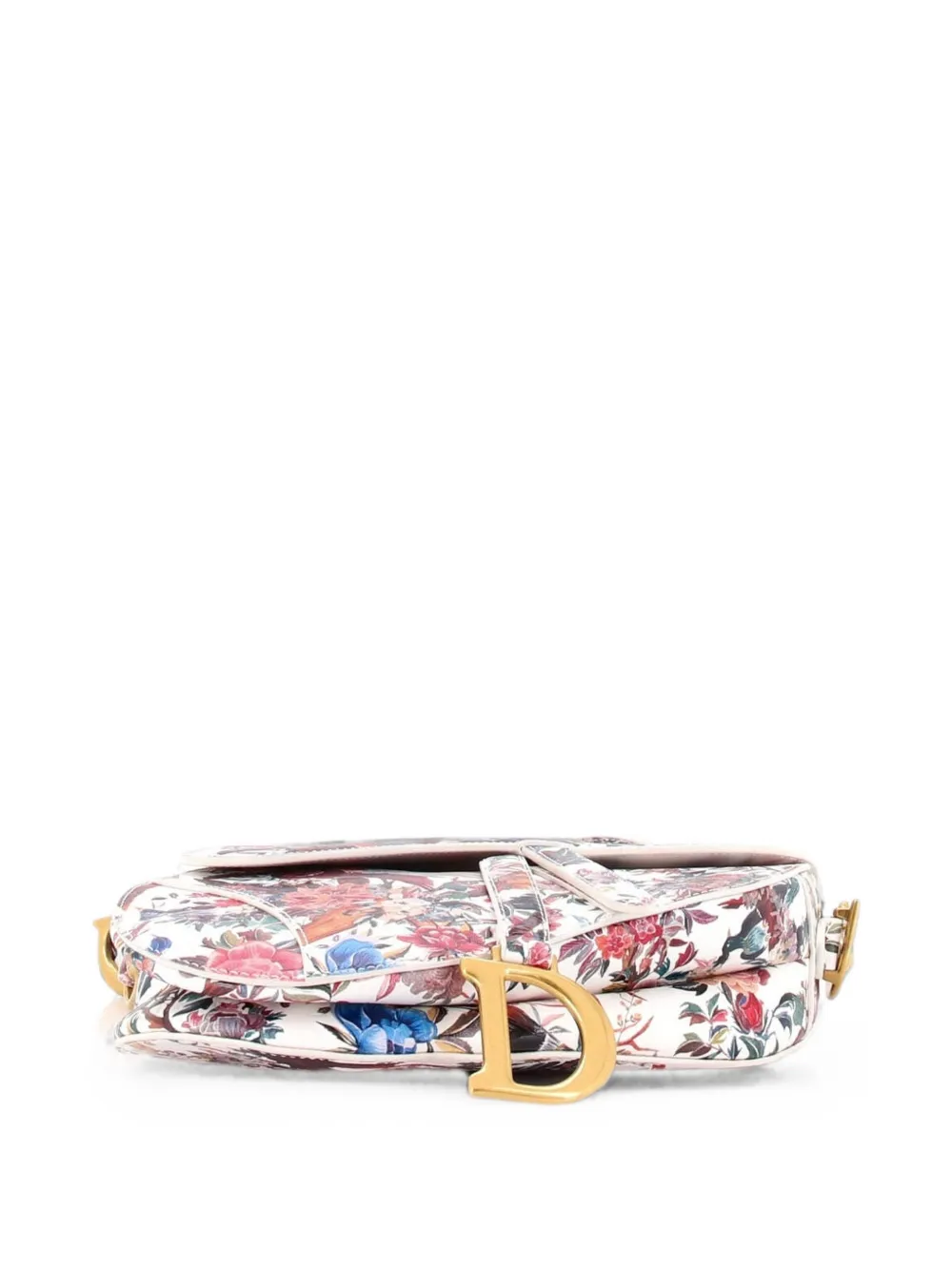  Christian Dior Pre-owned Saddle Handbag With Strap Printed Leather Medium Shoulder Bag - Multicolore 