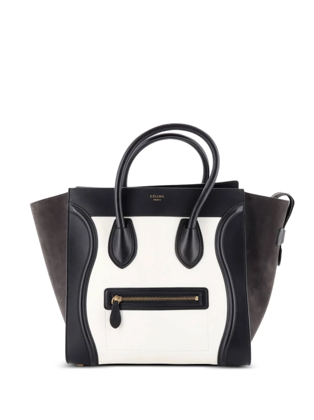 Celine Pre-Owned Bicolor Luggage Bag Leather Mini satchel - Nero