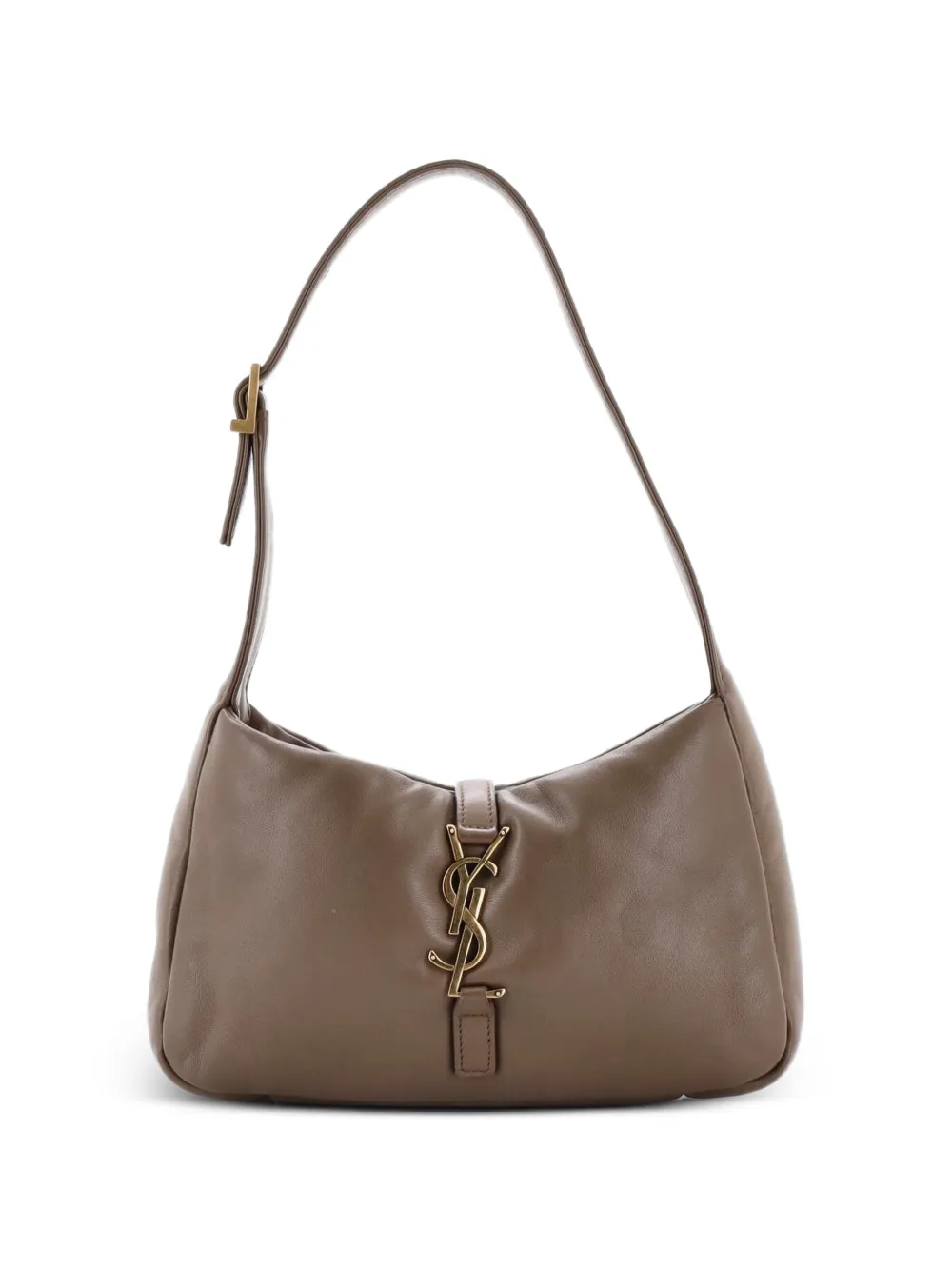 Saint Laurent Pre-Owned Le 5 a 7 Padded Leather Small hobo bag - Nude