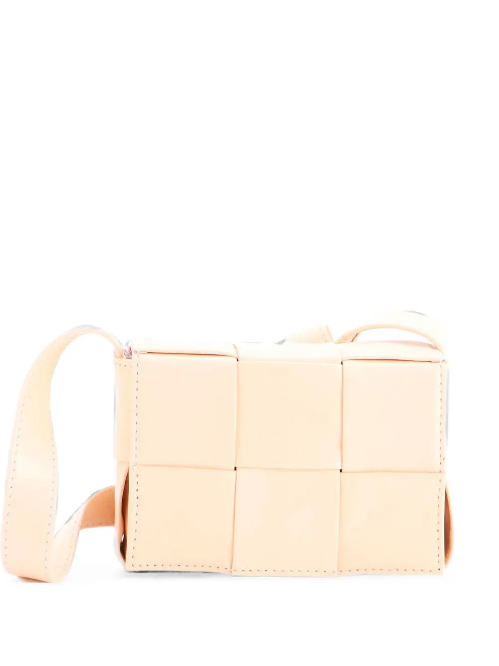 Bottega Veneta Pre-Owned Borsa a tracolla Candy Cassette in pelle con motivo Maxi Intrecciato - Toni neutri