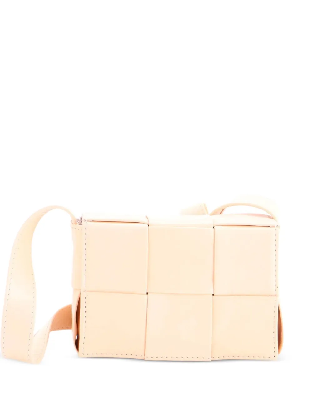 Bottega Veneta Pre-Owned Borsa a tracolla Candy Cassette in pelle con motivo Maxi Intrecciato - Toni neutri
