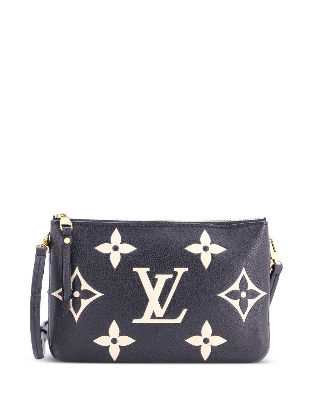 Louis Vuitton Pre-Owned Double Zip Pochette Bicolor Monogram Empreinte Giant crossbody bag - Schwarz