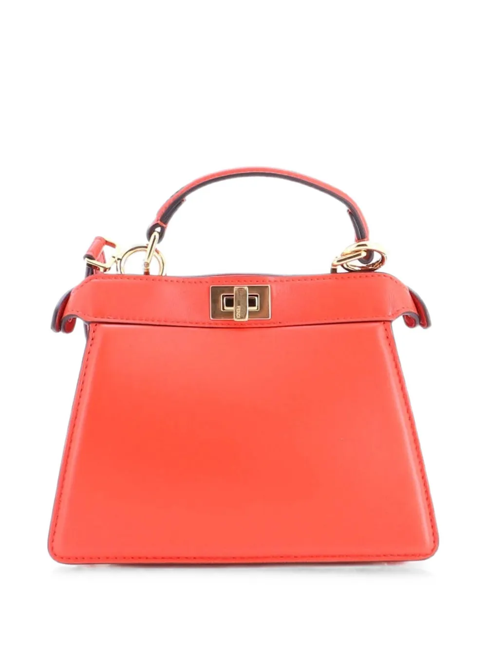 Fendi Pre-Owned Borsa a tracolla Peekaboo ISeeU piccola in pelle - Rosso