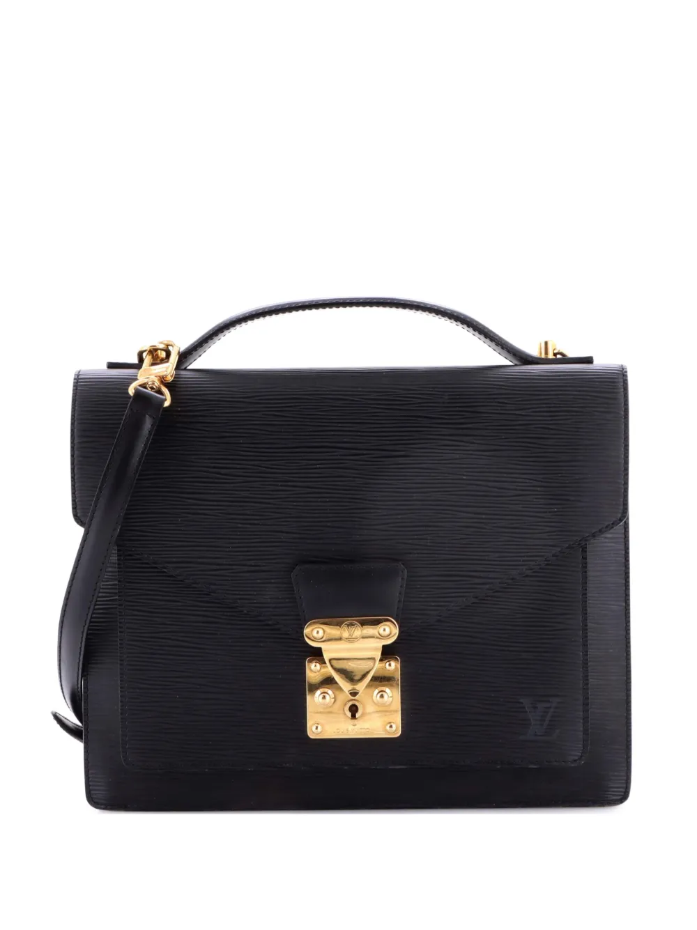 Louis Vuitton Pre-Owned Borsa a tracolla Monceau in pelle Epi - Nero