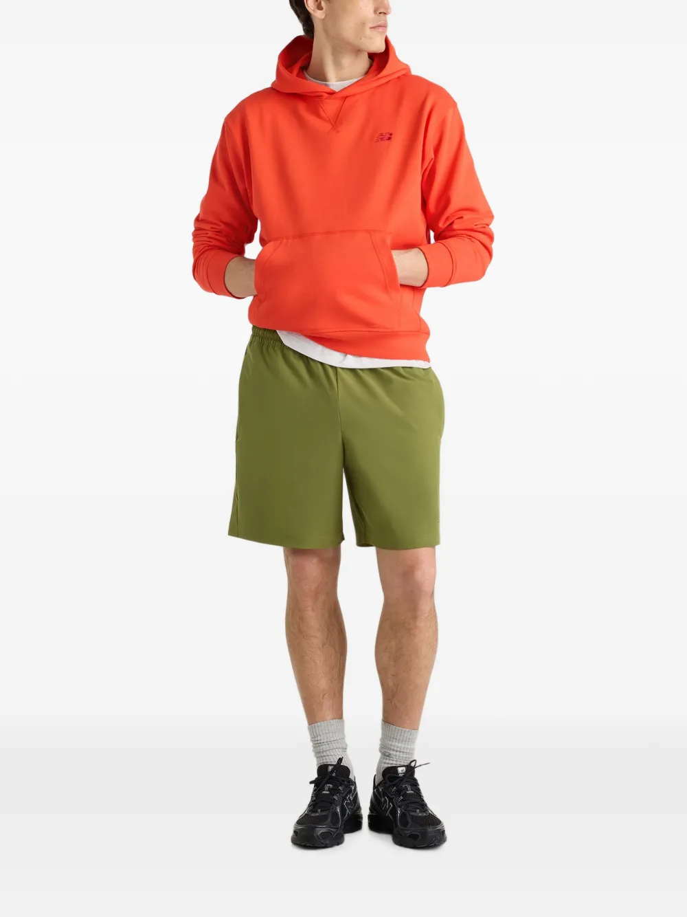 New Balance Athletics stretch geweven shorts Groen