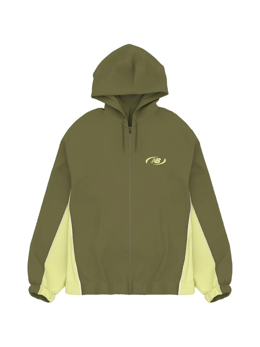 New Balance Trackside Jacke in Colour-Block-Optik - Grün