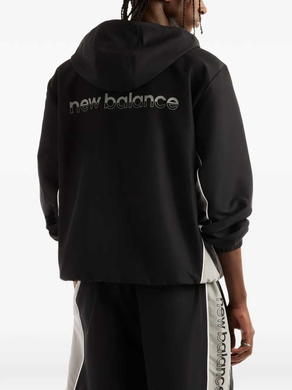 New Balance Trackside geweven jack Zwart