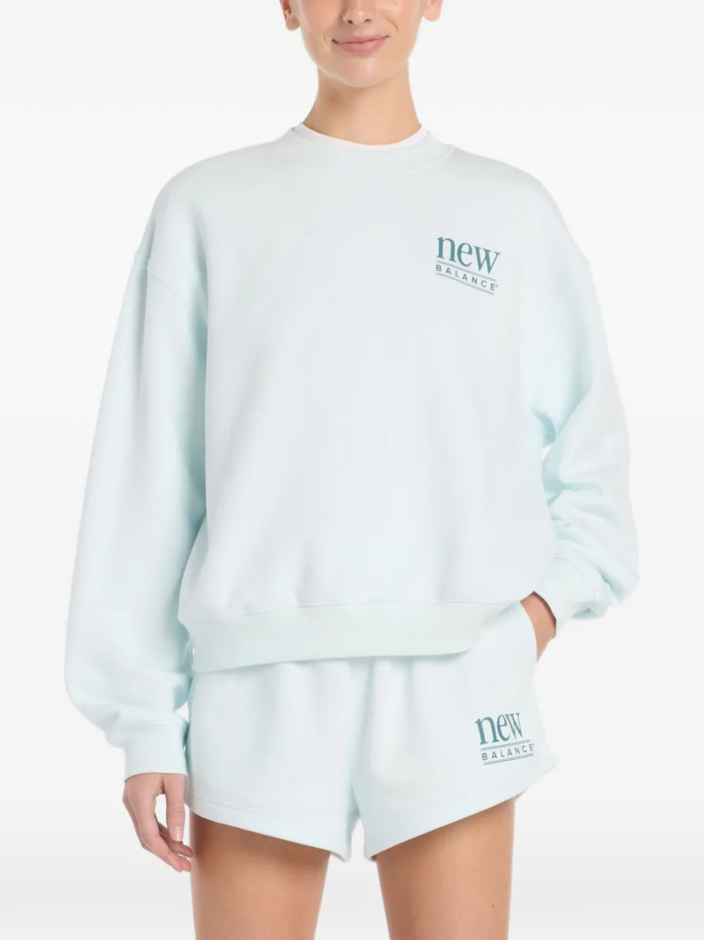 New Balance logo-print sweatshirt - Blu
