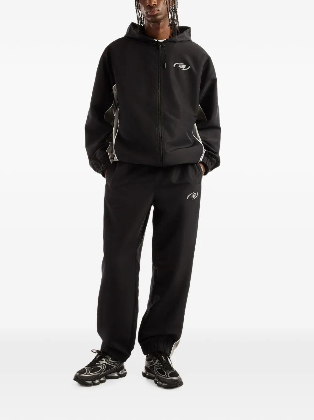 New Balance Trackside geweven broek Zwart