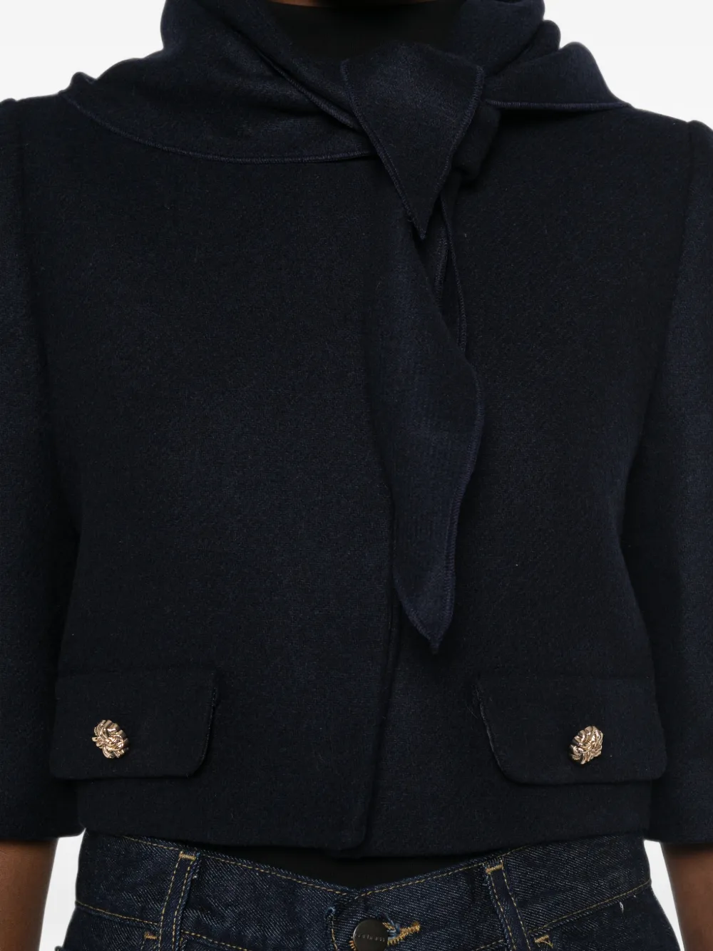 Maje Cropped blazer Blauw