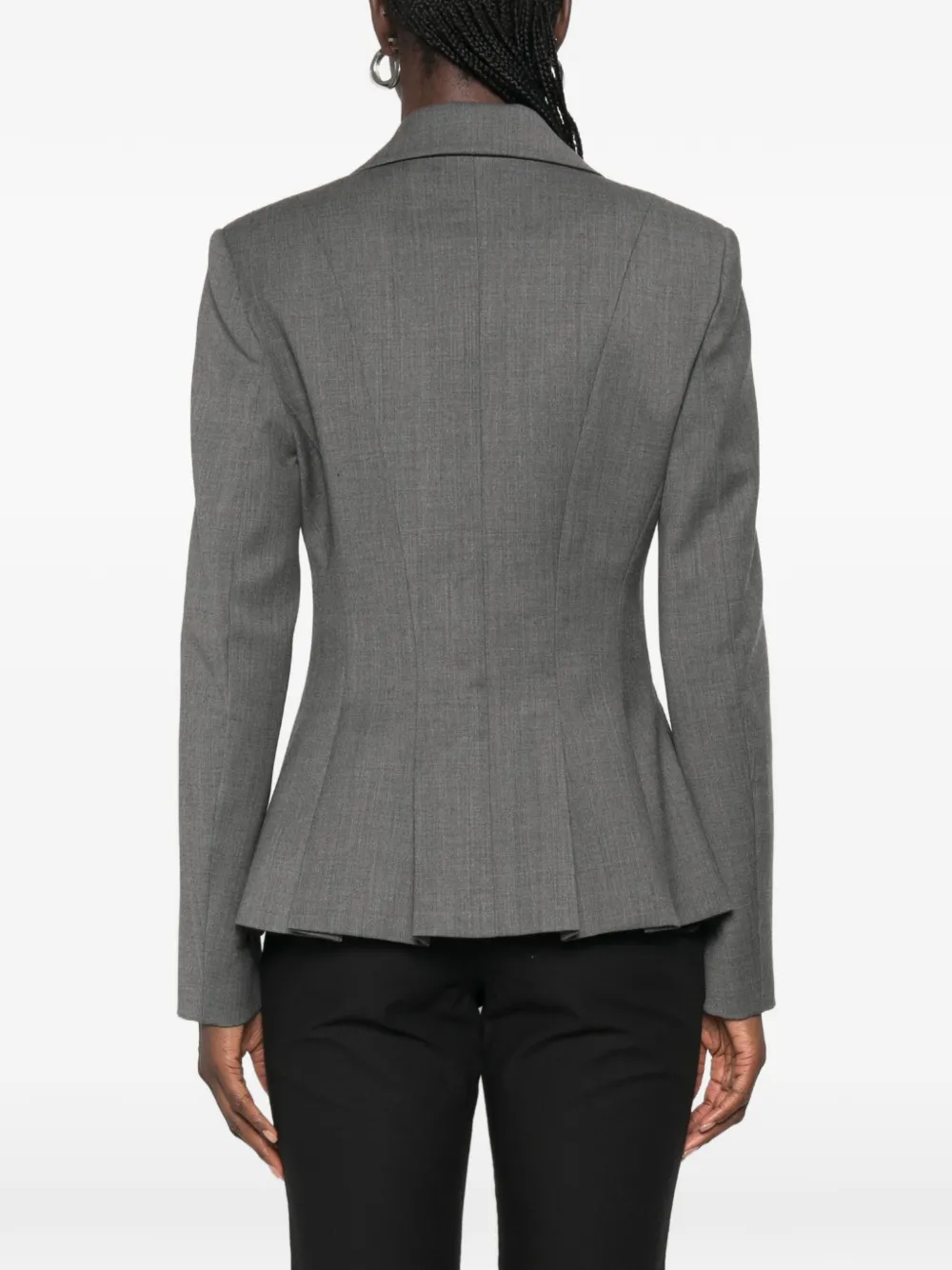 Maje Blazer met enkele rij knopen Grijs