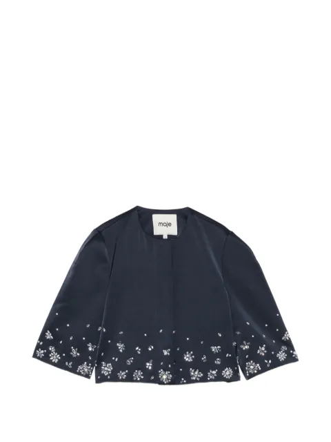 Maje crystal-embellished cropped jacket