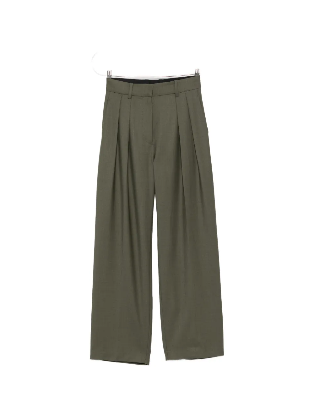 Maje pleated-waist palazzo pants - Grün