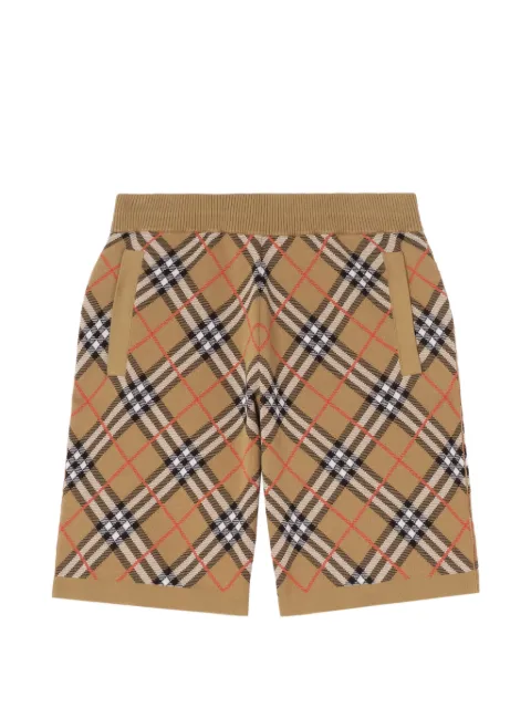 Burberry Check cotton blend shorts