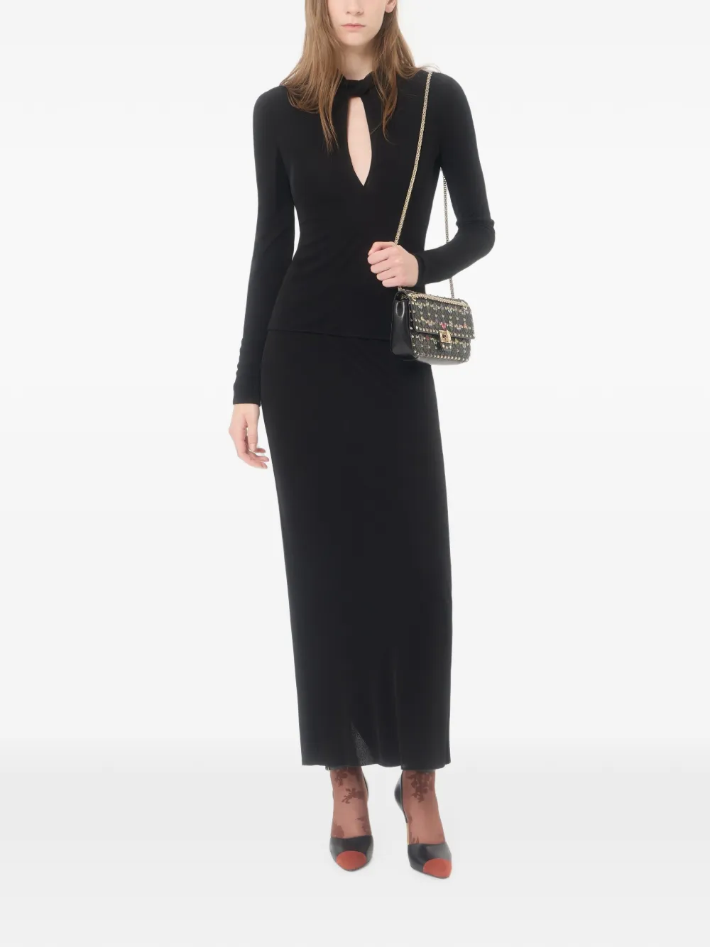 Valentino Garavani Top met uitgesneden details Zwart