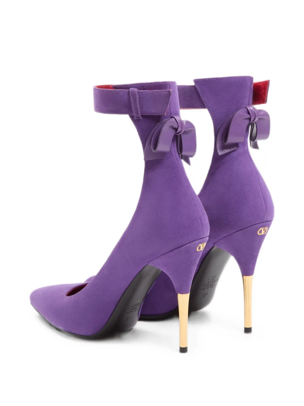Valentino Garavani Fatale suede pumps 105mm Paars