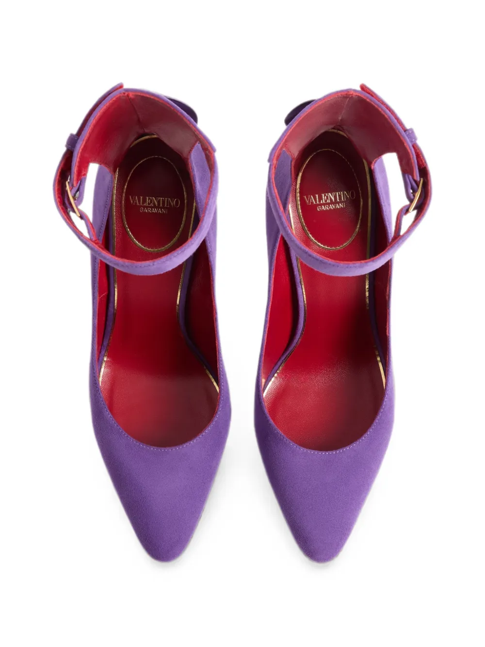 Valentino Garavani Fatale suede pumps 105mm Paars