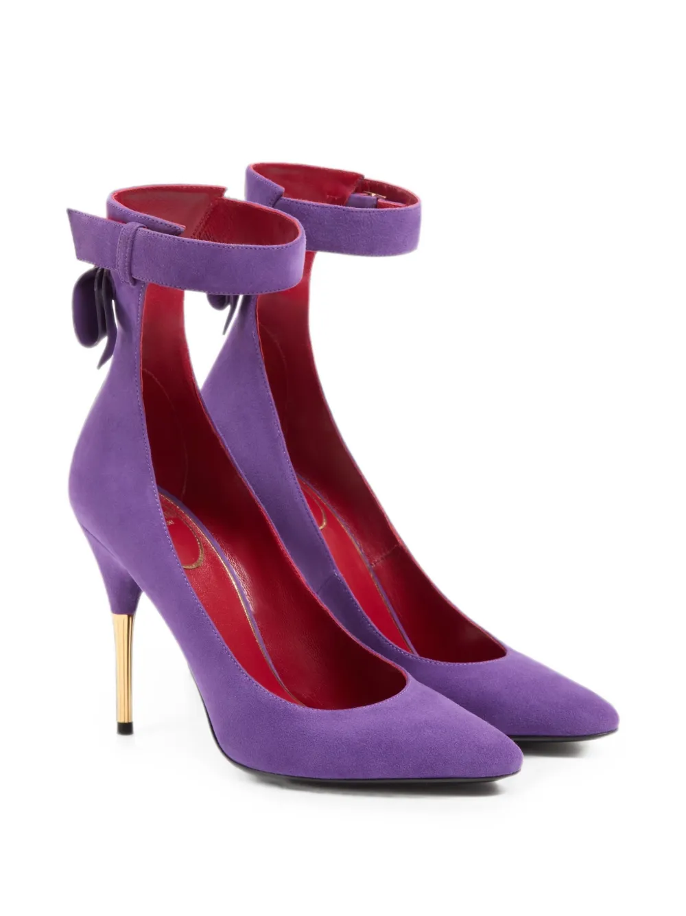 Valentino Garavani Fatale suede pumps 105mm Paars