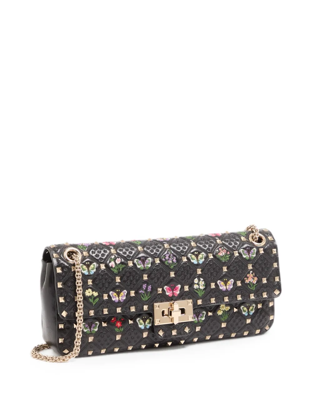 Valentino Garavani Rockstud Spike medium schoudertas Zwart
