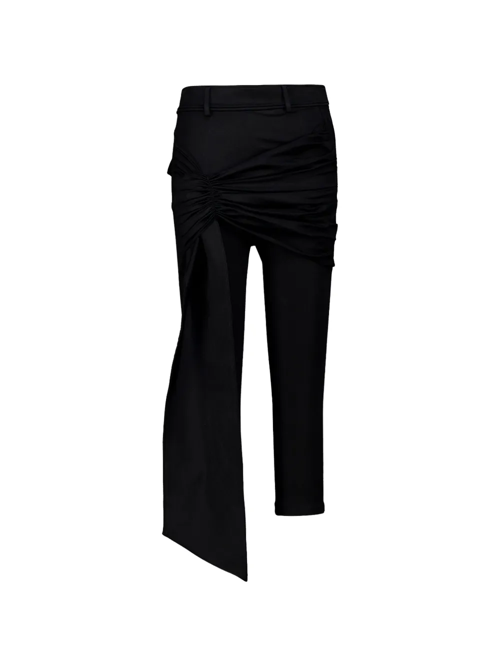 Rabanne ruched draped-panel trousers - Schwarz