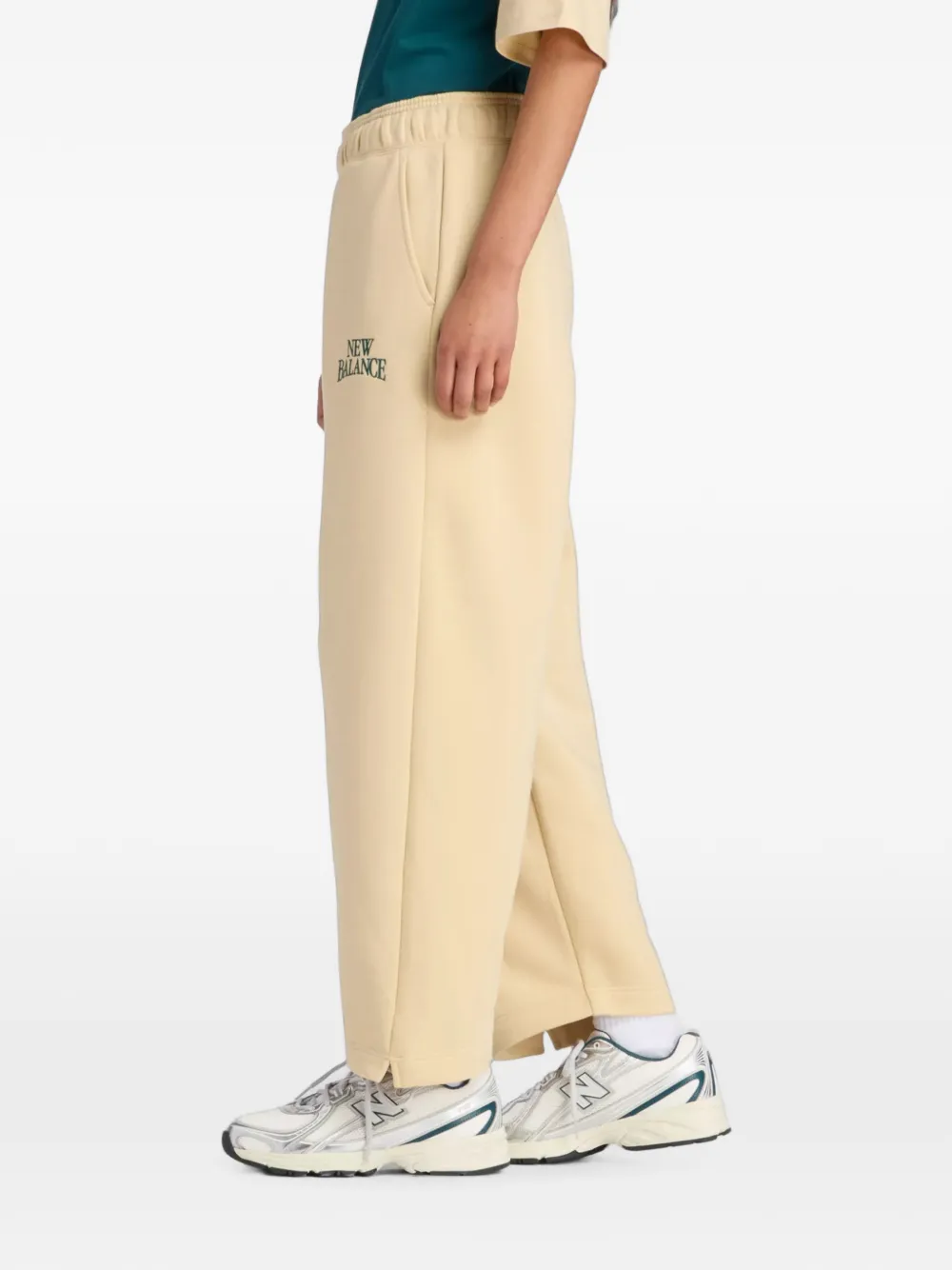 New Balance Trackside fleece broek Beige